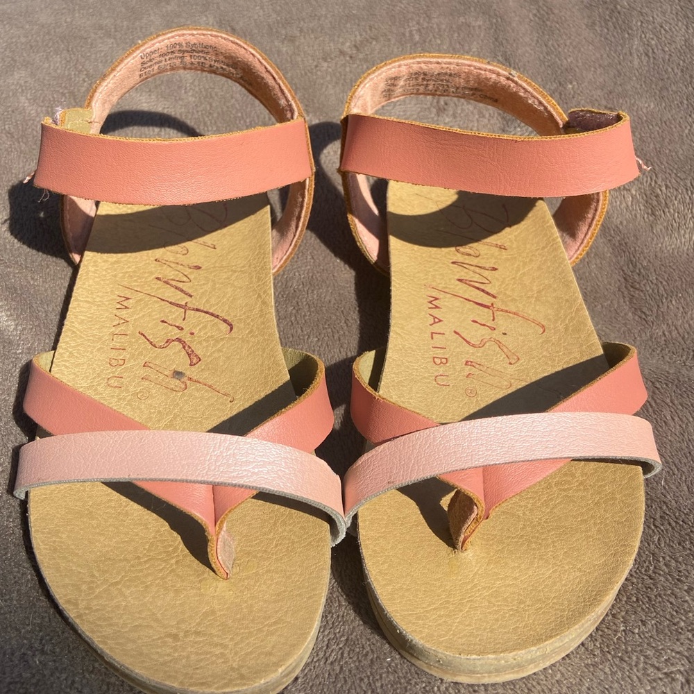 Girls Blowfish blush colored sandals  size 10